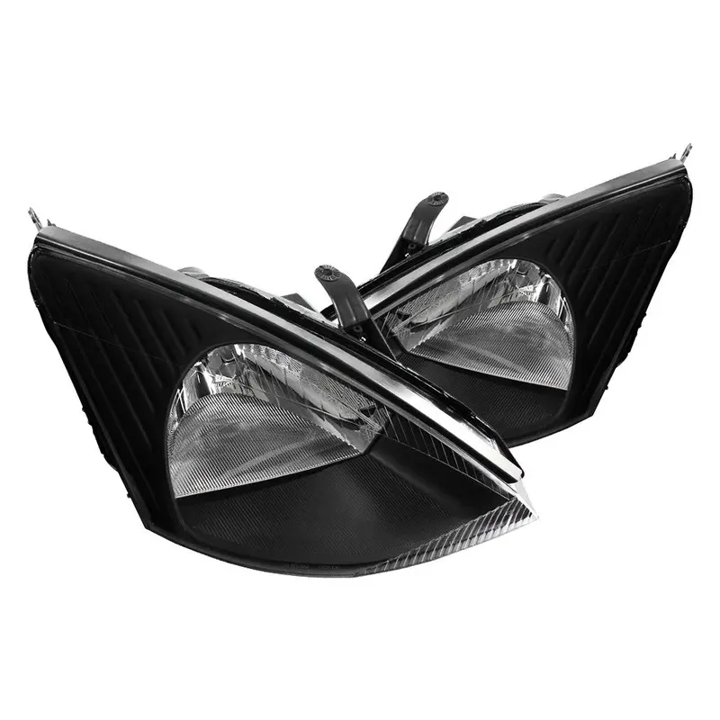 Spec-D 00-04 Ford Focus Headlights Factory Style Matte Black/Clear 1