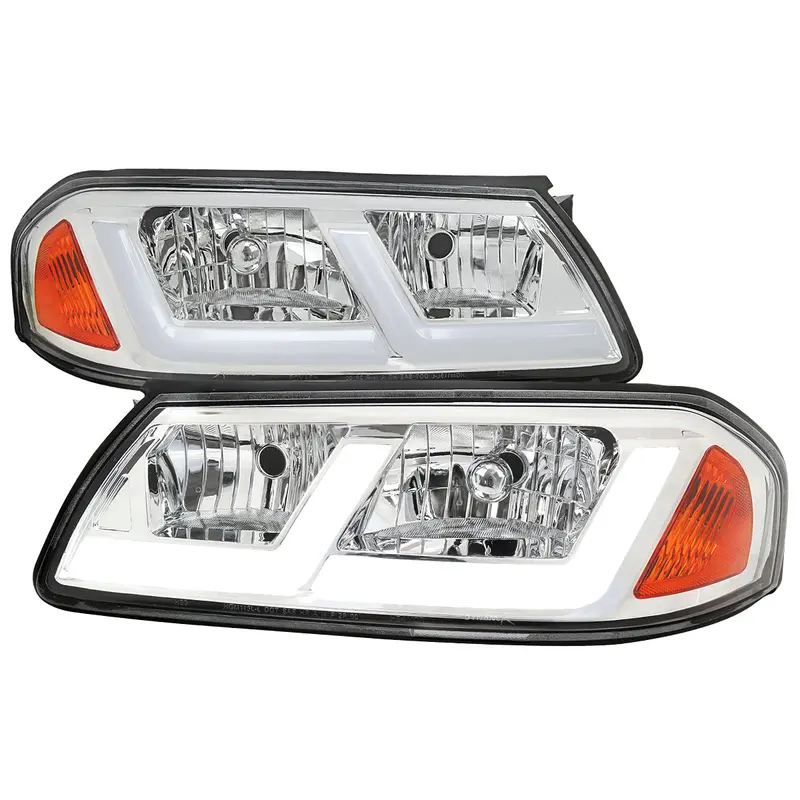 Spec-D 00-05 Chevy Impala Headlights Led Bar Oem Style Chrome 1