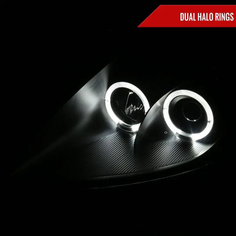 Spec-D 00-05 Mitsubishi Eclipse Dual Halo Headlights Black/Smoked 2