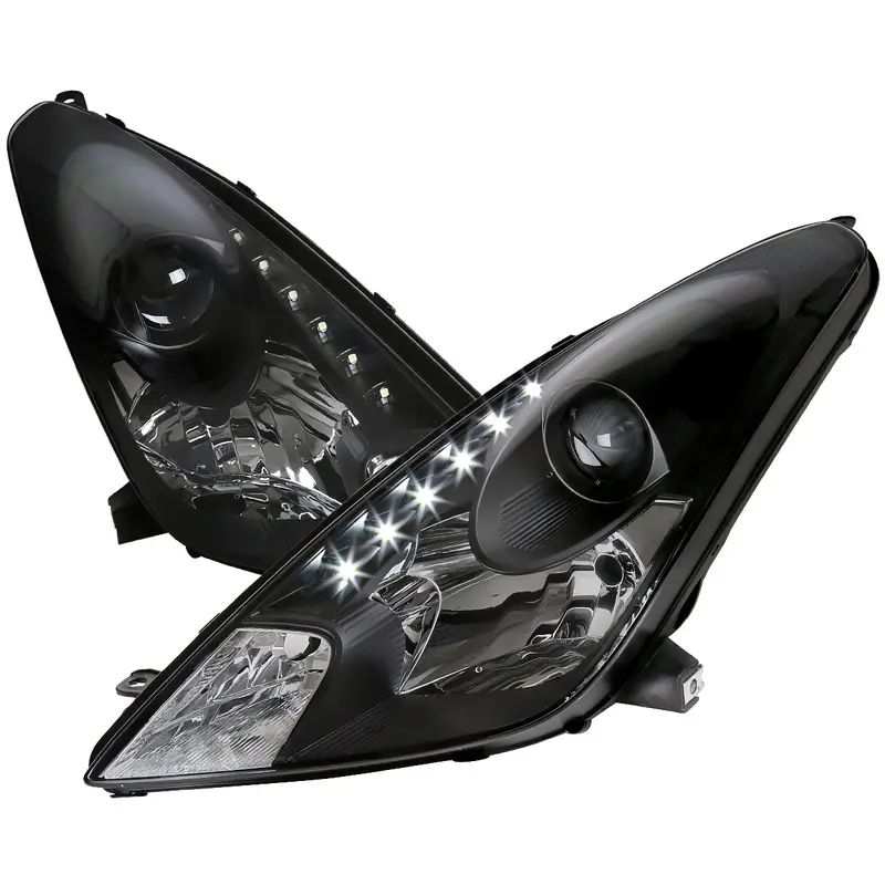Spec-D 00-05 Toyota Celica Projector Headlights Led Black 1