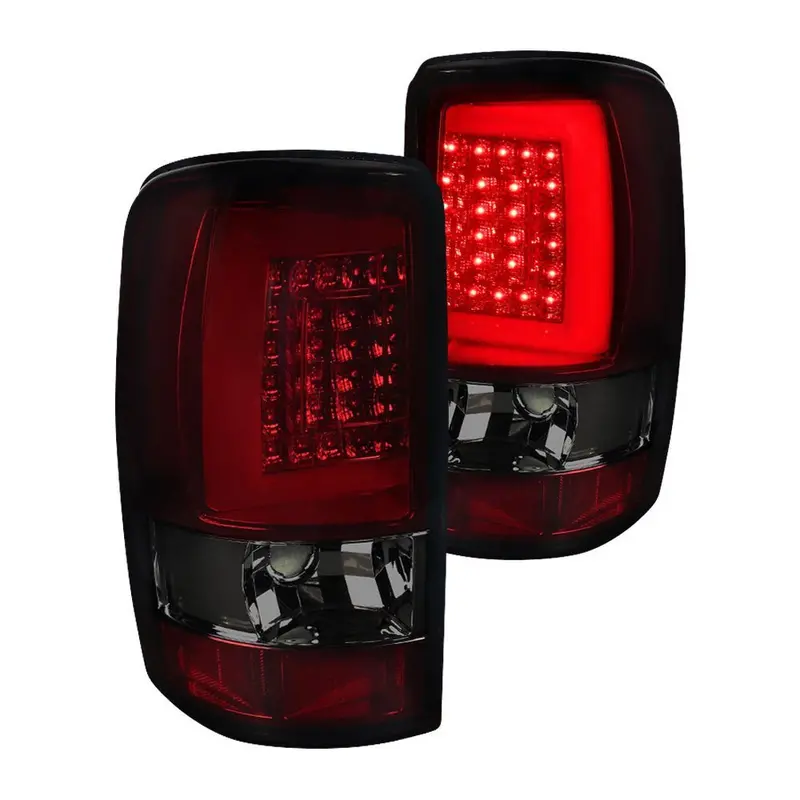 Spec-D 00-06 Gmc Denali Tahoe Led Bar Tail Lights Red Smoked Lens 1