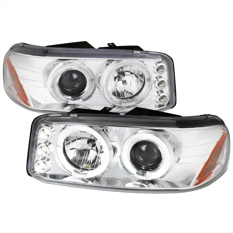 Spec-D 00-06 Gmc Yukon Denali Headlights Halo Projector Chrome 1