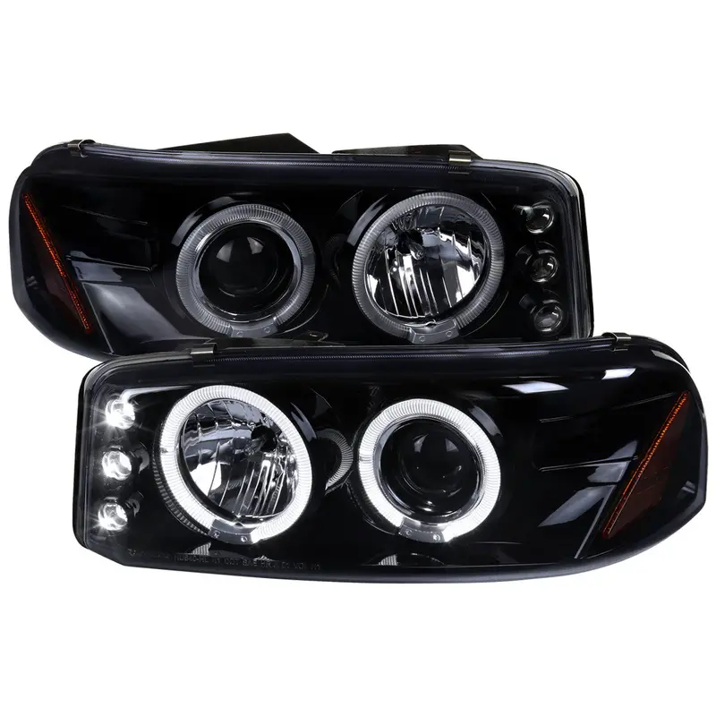 Spec-D 00-06 Gmc Yukon Denali Headlights Halo Projector Smoked 1