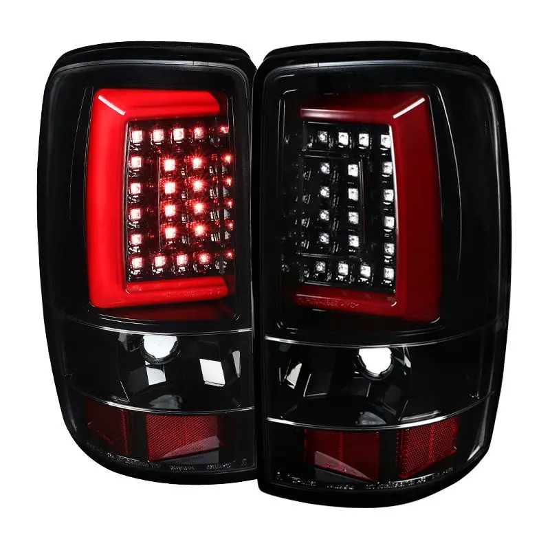 Spec-D 00-06 Gmc Yukon Denali Tail Lights Led G2 Jet Black/Clear 1