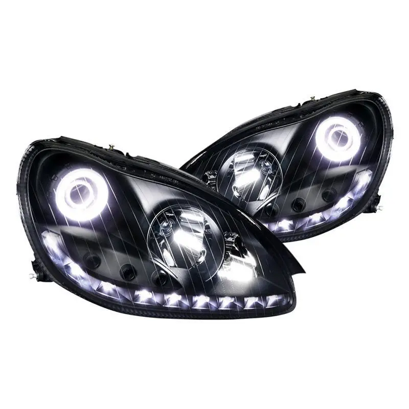 Spec-D 00-06 Mercedes W220 S-Class Projector Black Headlights 1