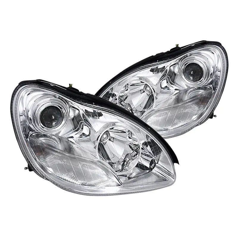 Spec-D 00-06 Mercedes W220 S-Class Projector Chrome Headlights 1