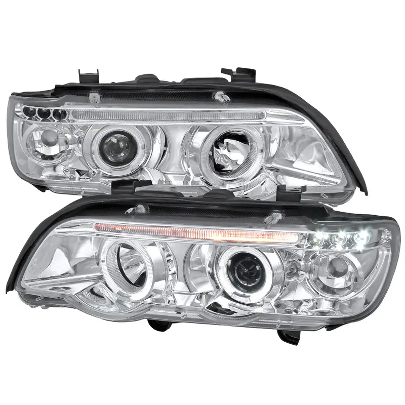 Spec-D 01-03 Bmw E53 X5 Dual Halo Projector Headlights Chrome 1