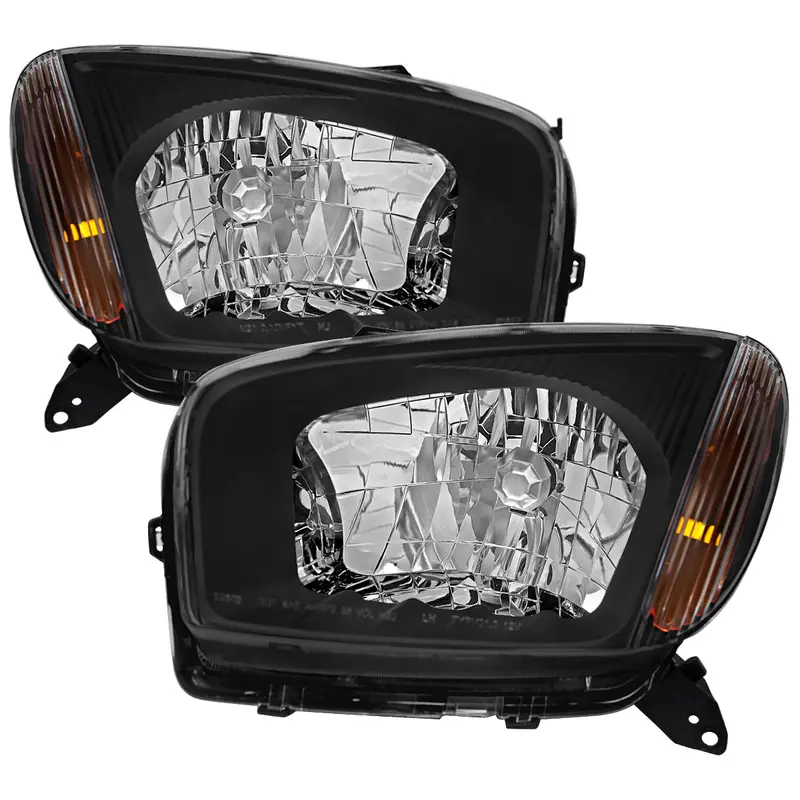 Spec-D 01-03 Toyota Rav4 Headlights Oem Style Matte Black/Clear 1