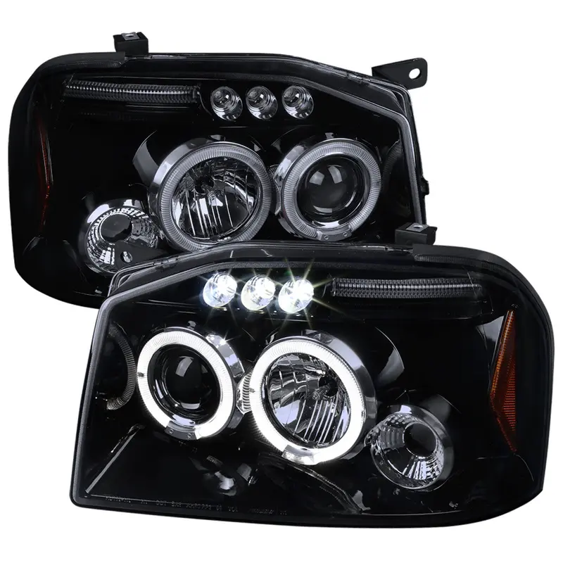 Spec-D 01-04 Nissan Frontier Projector Headlights Black/Smoked 1