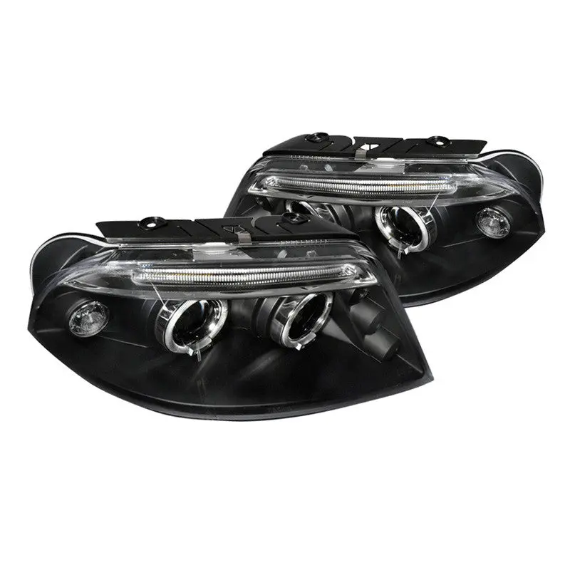 Spec-D 01-05 Vw Passat Halo Projector Headlights Black 1