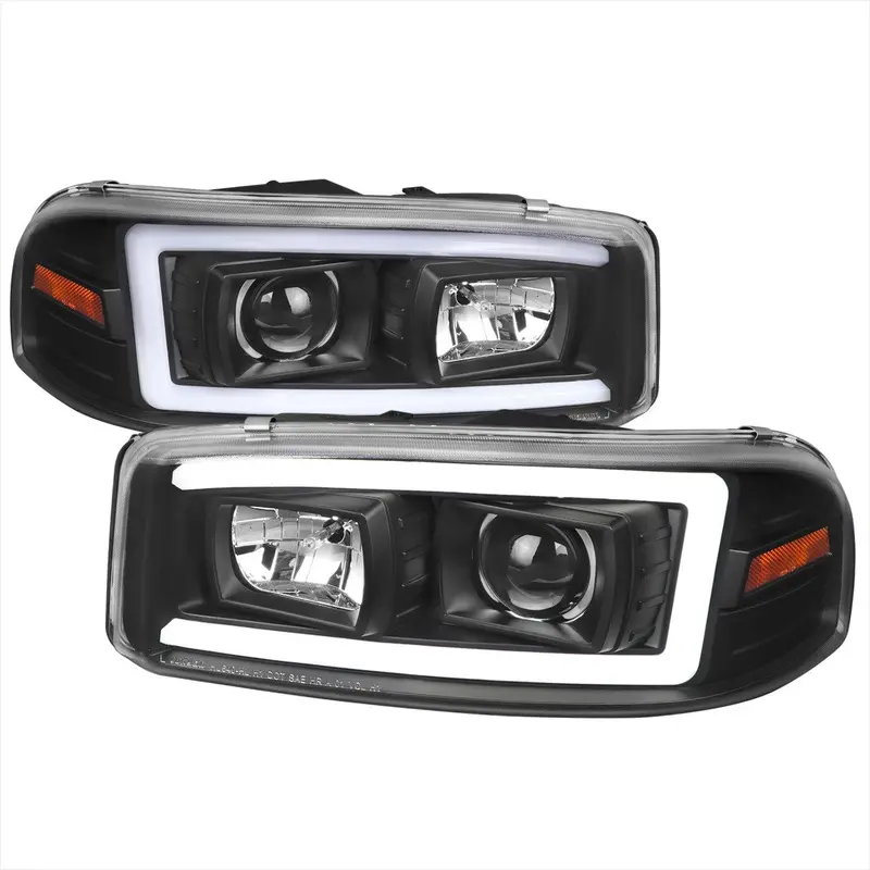 Spec-D 01-06 Gmc Yukon Denali Projector Headlights Black Clear 1