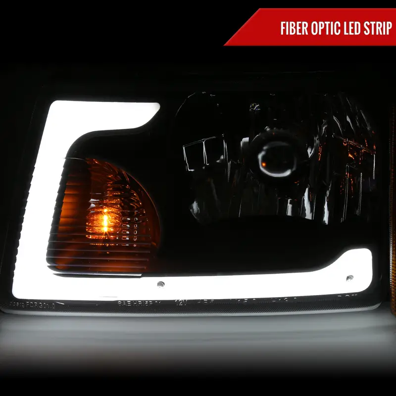 Spec-D 01-11 Ford Ranger Headlights Led Bar Oem Style G3 Black/Clear 2