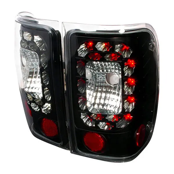 Spec-D 01-11 Ford Ranger Led Tail Lights Matte Black/Clear 1