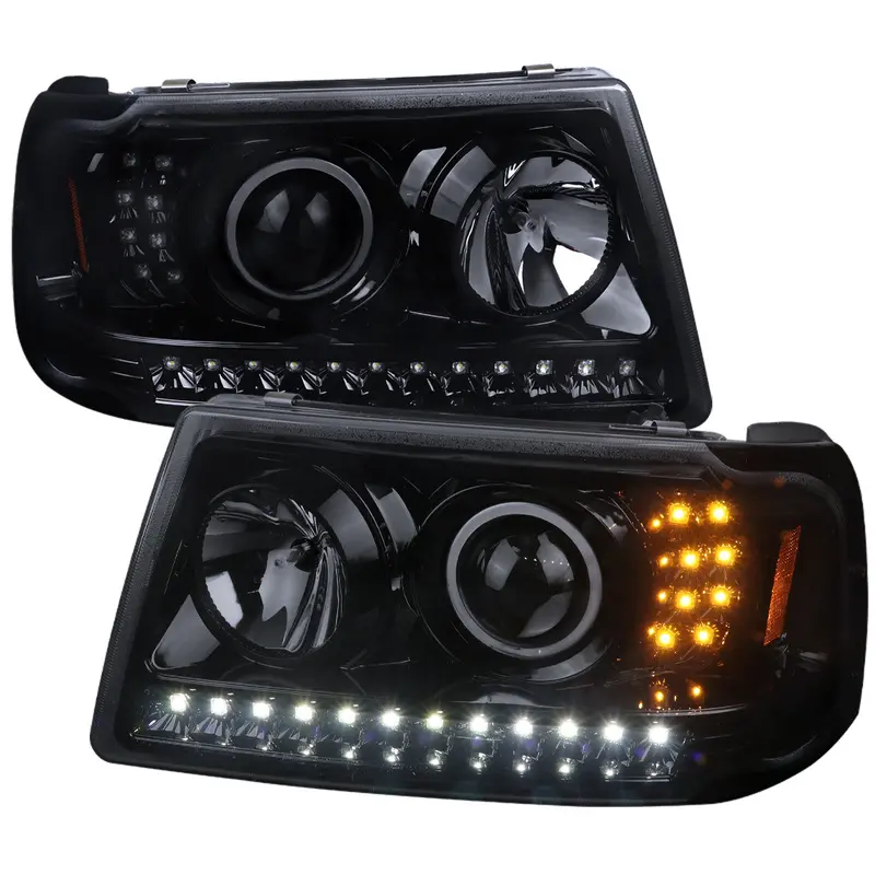 Spec-D 01-11 Ford Ranger Projector Headlights Black Smoked 1