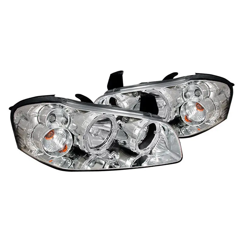 Spec-D 02-03 Nissan Maxima Euro Halo Chrome Headlights 1