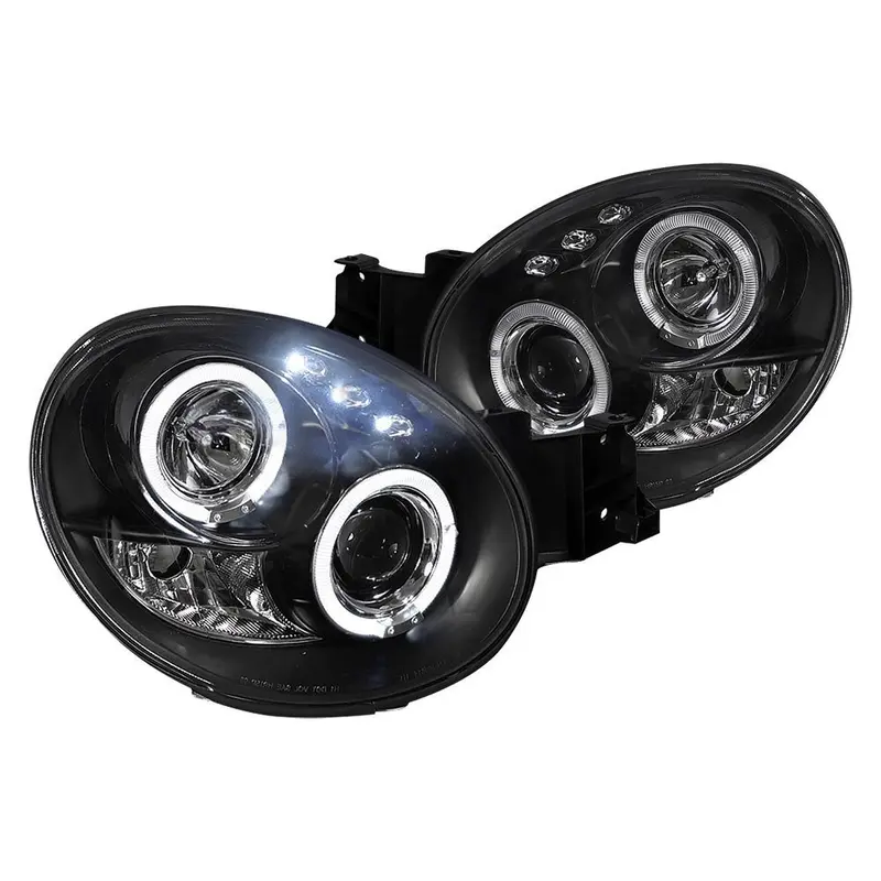 Spec-D 02-03 Subaru Impreza Halo Projector Headlights Black 1