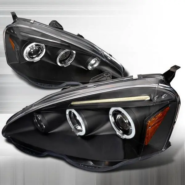 Spec-D 02-04 Acura Rsx Halo Projector Headlights Black 2