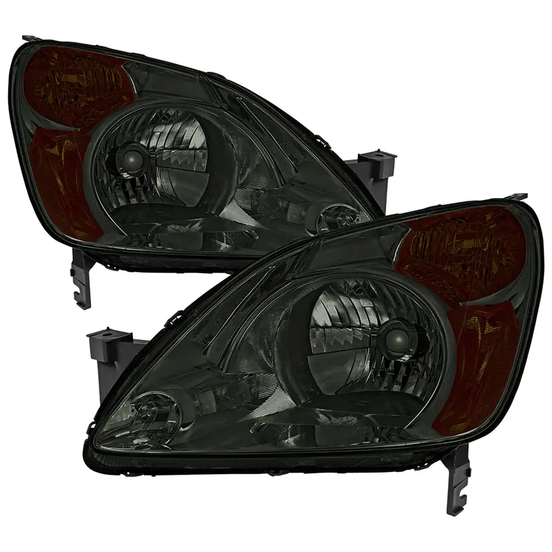 Spec-D 02-04 Honda Cr-V Headlights Oem Style Chrome/Smoked 1