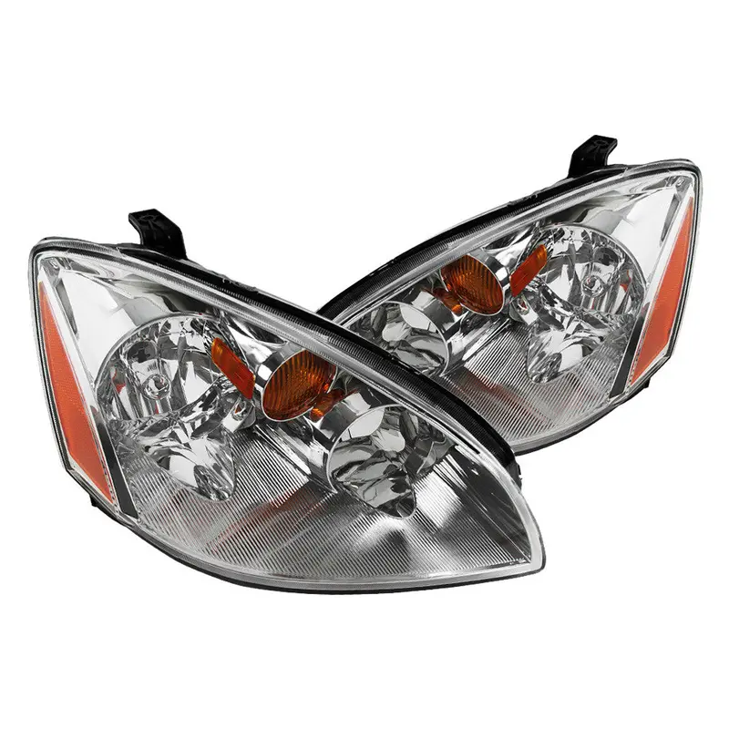 Spec-D 02-04 Nissan Altima Crystal Headlights Chrome/Clear Amber 1