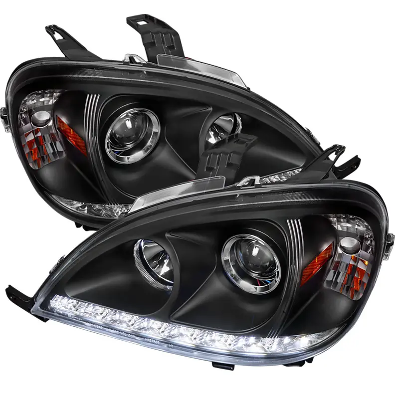 Spec-D 02-05 Mercedes Ml W163 Projector Headlights Black/Clear 1
