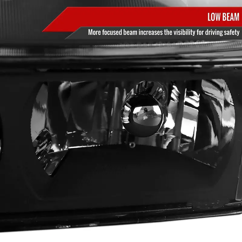 Spec-D 02-06 Avalanche 1500 2500 Headlights Bumper Lights Black 2