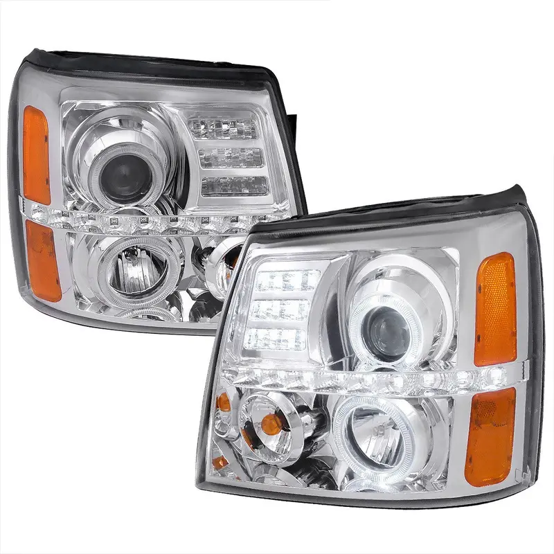 Spec-D 02-06 Cadillac Escalade Halo Projector Headlights Chrome 1