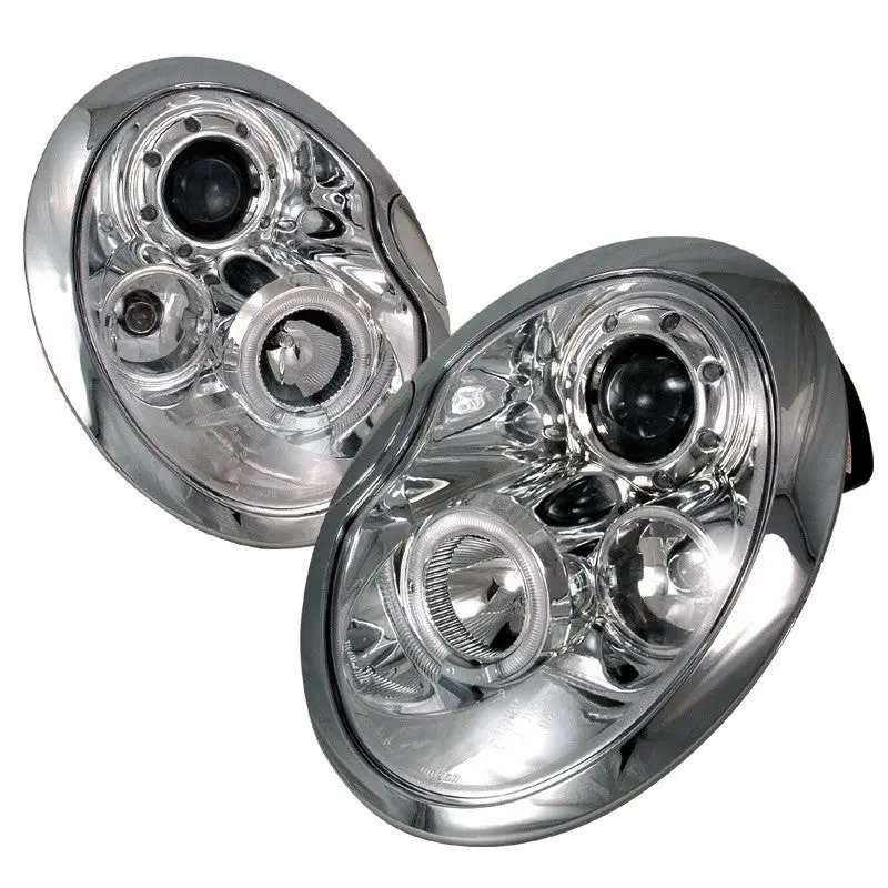Spec-D 02-06 Mini Cooper Halo Projector Headlights Chrome 1