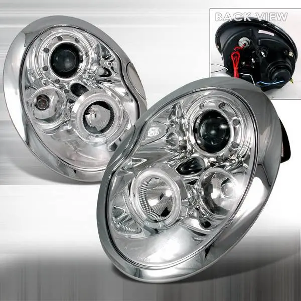 Spec-D 02-06 Mini Cooper Halo Projector Headlights Chrome 2