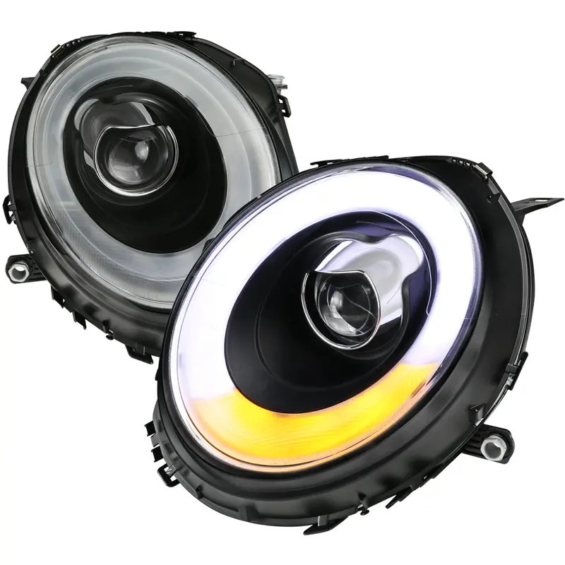 Spec-D 02-08 Mini Cooper Headlights Projector V2 Matte Black 1