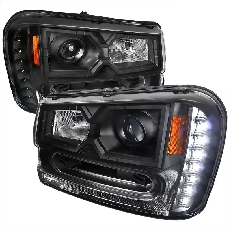 Spec-D 02-09 Chevy Trailblazer Headlights Projector V2 Black 1