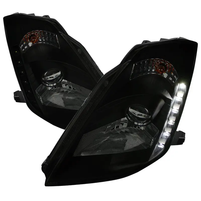 Spec-D 03-05 350Z Projector Headlights Factory Hid Black/Smoked 1