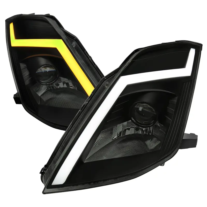 Spec-D 03-05 350Z Seq Projector Headlights Black W/ Smoked Lens 1