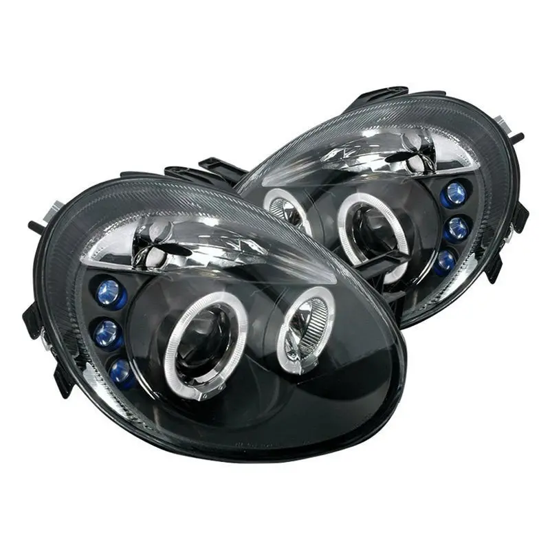 Spec-D 03-05 Dodge Neon Headlights Dual Halo Projector Led Drl Smoked 1