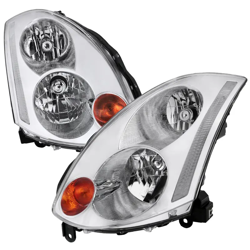 Spec-D 03-05 Infiniti G35 2Dr Headlights Oem Style Chrome 1