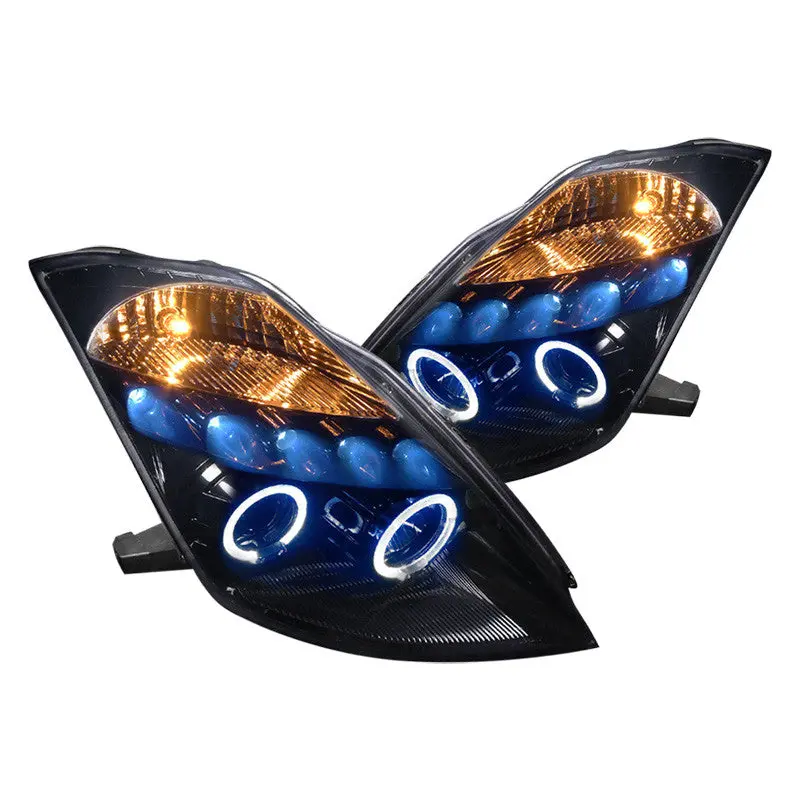 Spec-D 03-05 Nissan 350Z Halo Projector Headlights Smoked 1