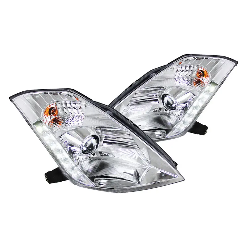 Spec-D 03-05 Nissan 350Z Headlights Projector Chrome/Clear 1