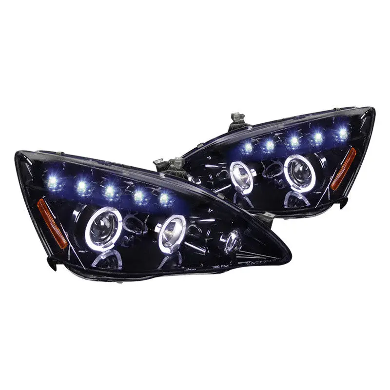 Spec-D 03-07 Accord Projector Headlights Black/Smoked Lens 1