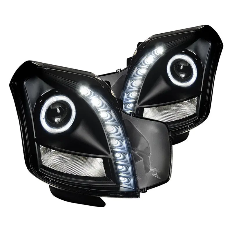 Spec-D 03-07 Cadillac Cts Halo Projector Headlights Black 1