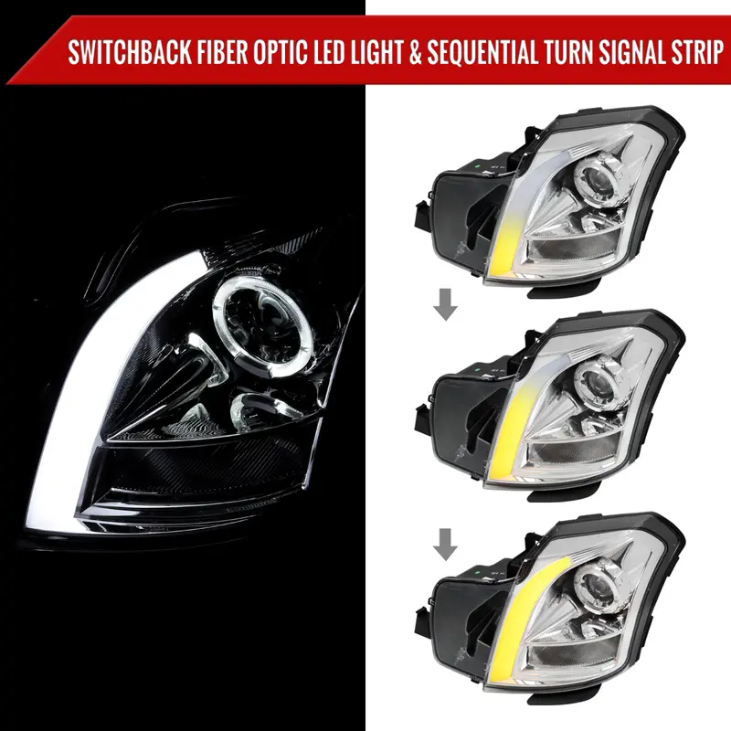 Spec-D 03-07 Cadillac Cts Headlights Halo Projector Sequential Smoked 2