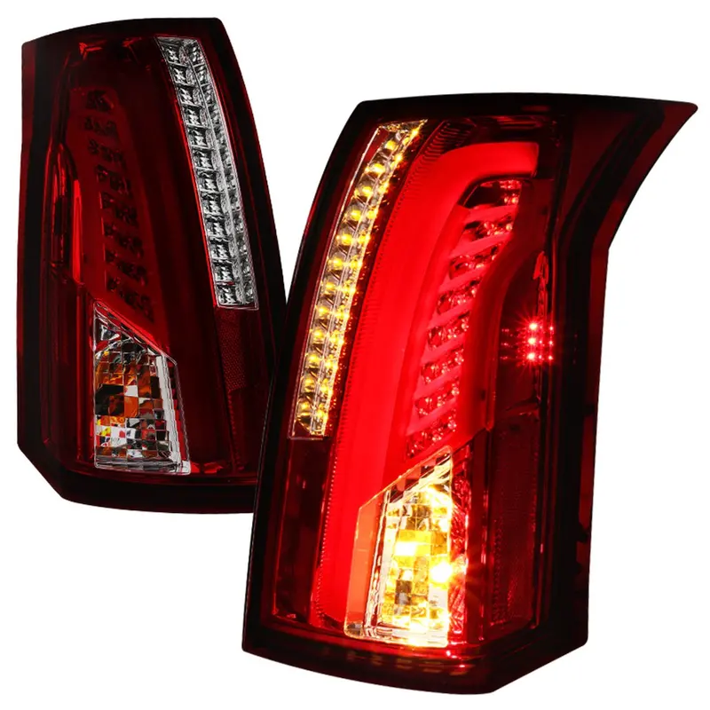 Spec-D 03-07 Cadillac Cts Led Tail Lights Chrome/Red Smoked 1