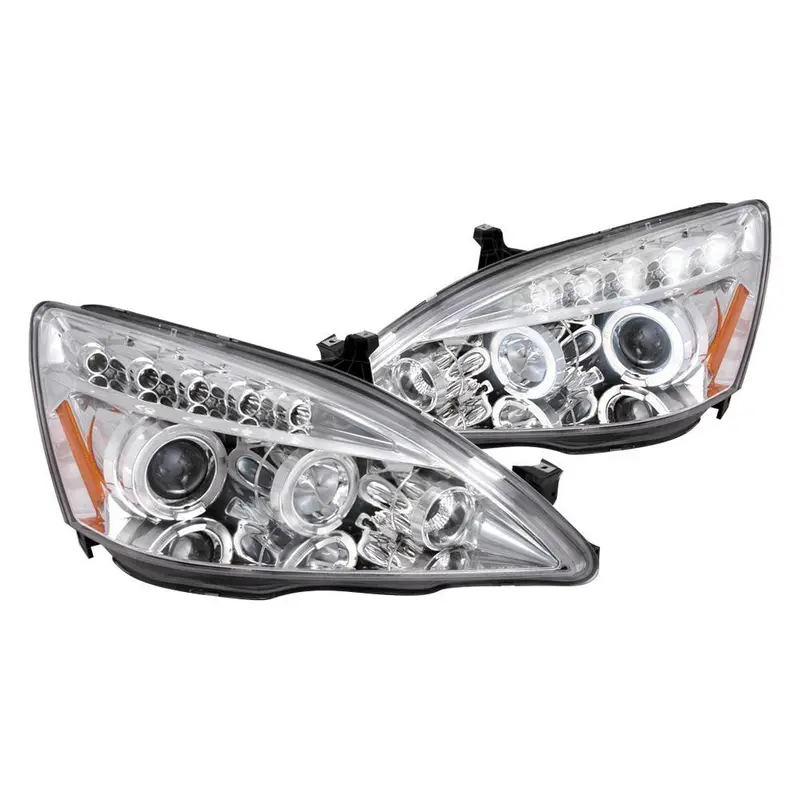Spec-D 03-07 Honda Accord Halo Projector Headlights Chrome 1