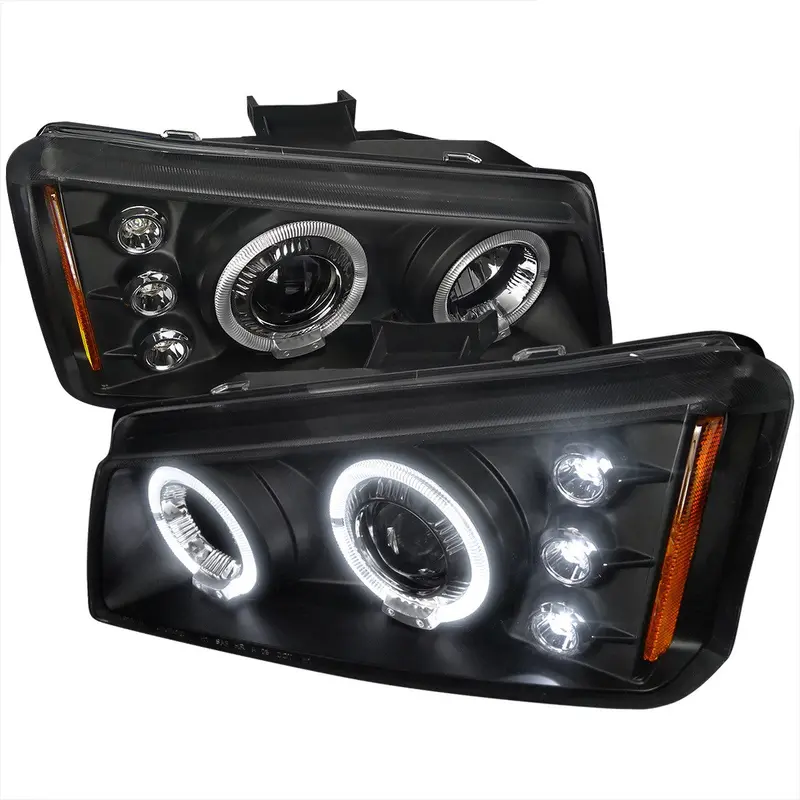 Spec-D 03-07 Silverado 02-06 Avalanche Headlights Halo Projector Black 1