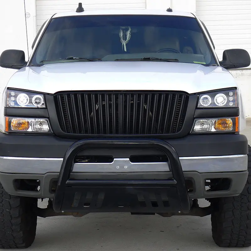 Spec-D 03-07 Silverado 02-06 Avalanche Headlights Halo Projector Black 2