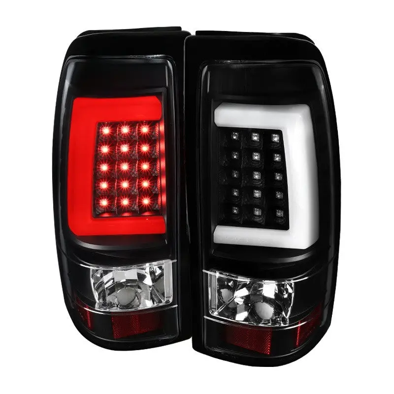 Spec-D 03-07 Silverado Gmc Sierra G2 Led Tail Lights Black/Clear 1