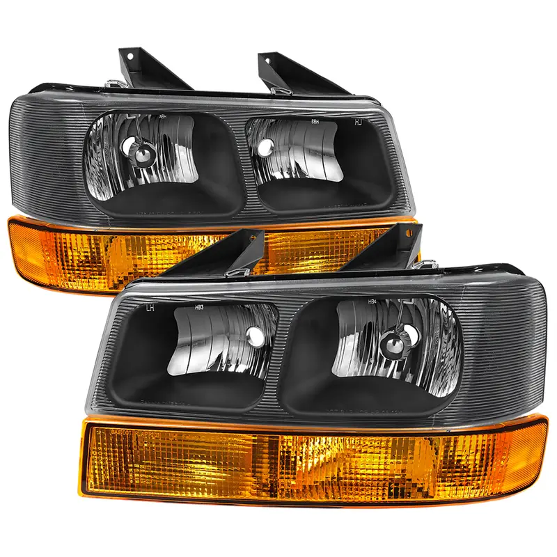 Spec-D 03-23 Express Savana Headlights Oem Style Amber Bumper 1