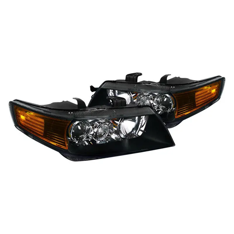 Spec-D 04-05 Acura Tsx Projector Headlights Black/Clear Oem Style 1