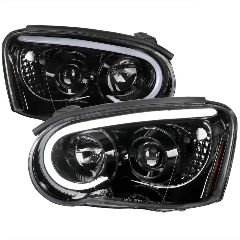 Spec-D 04-05 Impreza Wrx Sti Outback Headlights Black/Clear 1