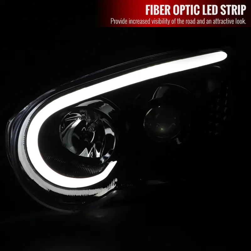 Spec-D 04-05 Impreza Wrx Sti Outback Headlights Black/Clear 2