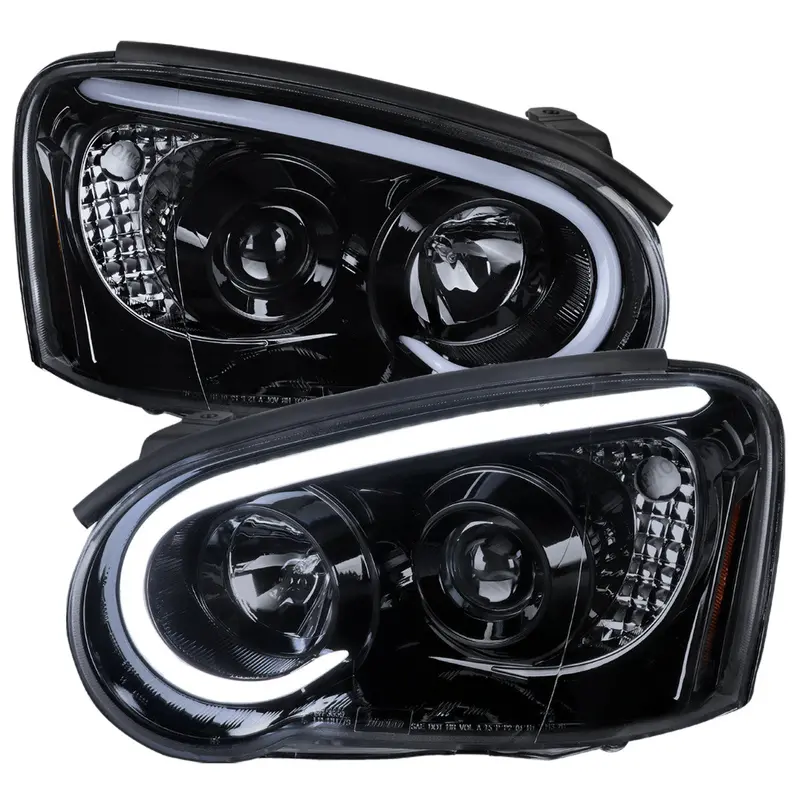 Spec-D 04-05 Impreza Wrx Sti Projector Headlights Black/Smoked 1