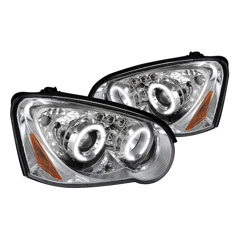 Spec-D 04-05 Subaru Impreza Wrx/Sti Projector Halo Headlights Chrome/Clear 1